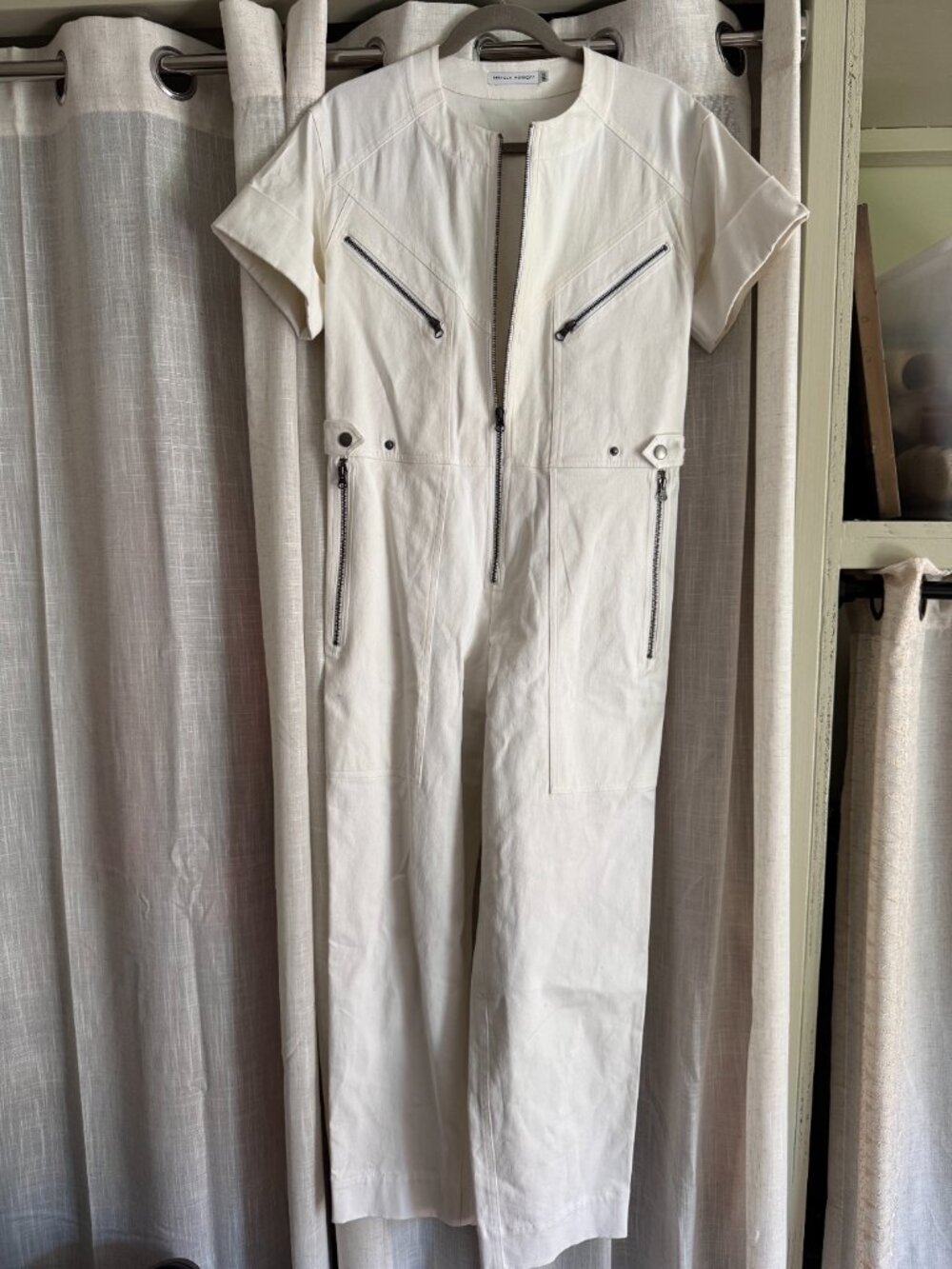 Rebecca Minkoff Hermoine Jumpsuit in White, Size XS